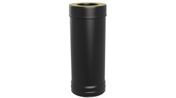 Сэндвич-труба 1,0м, ф 150х220, AISI 439/439, 1,0мм/0,5мм, (К) (черный 1000)