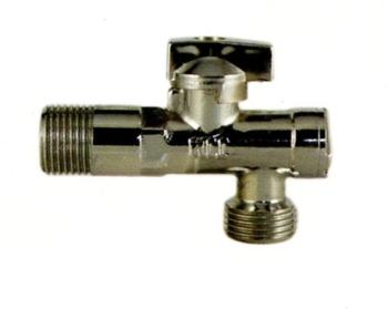 Кран угловой TIM д/подключения приборов (хром) 1/2"*1/2" с/п