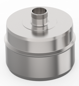 Заглушка с к/от, ф 180, Оц/0,5мм, Н, штуцер 3/4"