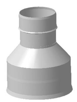 Оголовок-переход ф 110х180, AISI 439/439, 1,0мм/0,5мм, (К)