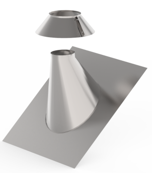 Проход кровли с фланцем 0*, ф 180, AISI 439/0,5мм