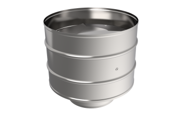 Зонт с дефлектором, ф 115, AISI 439/0,5мм, h=210мм