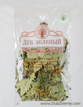 Веник Экстра из кавказского дуба с букетом трав в упаковке (25)
