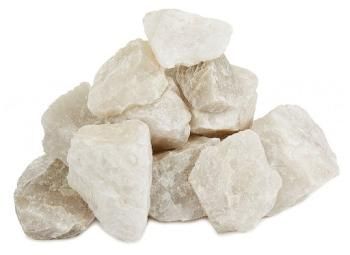 Камень для бани Кварц белый колотый Горячий лед 10 кг Атлант (40)