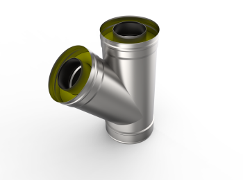 Сэндвич-тройник 135*, ф 250х310, AISI 439/Оц, 1,0мм/0,5мм, (К), h=618мм