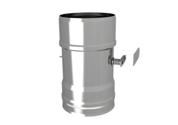 (С/П) Шибер 0,2 м, ф 115, AISI 439/0,5мм (ручка+пружина) тип-3