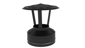 Оголовок ф 115х200, AISI 439/439, 0,5мм/0,5мм, (К), тип-2 (черный 1000)