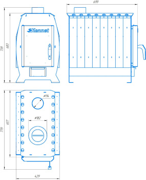 Габариты Ария 200 без стекла