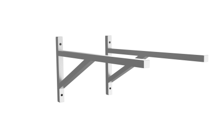 Опора стеновая  300х 600, Ст3 20х20х1,2мм, серая