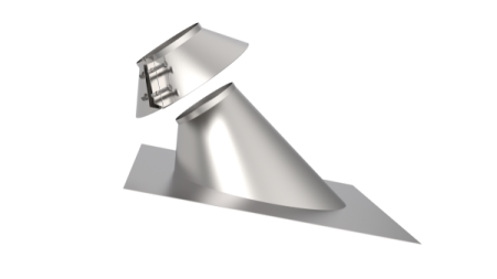 Проход кровли с фланцем 45*, ф 280, Оц/0,5мм