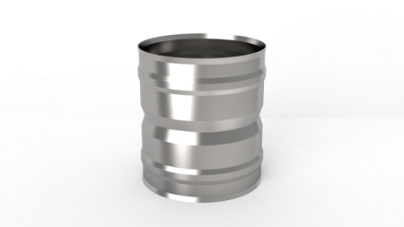 Адаптер котла ф 180х180, AISI 439/1,0мм, h=130мм