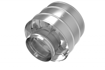 Зонт с дефлектором, ф 140, AISI 439/0,5мм, h=210мм