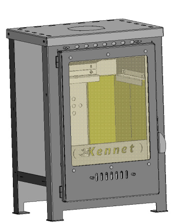 Печь-камин Kennet Гермес с плитой 7кВт М25